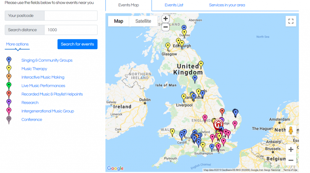 Musical Map for Dementia