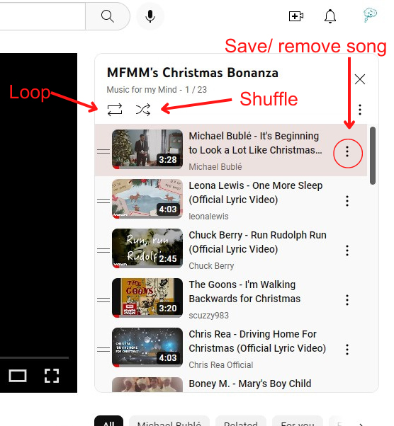 How to loop  videos and playlists